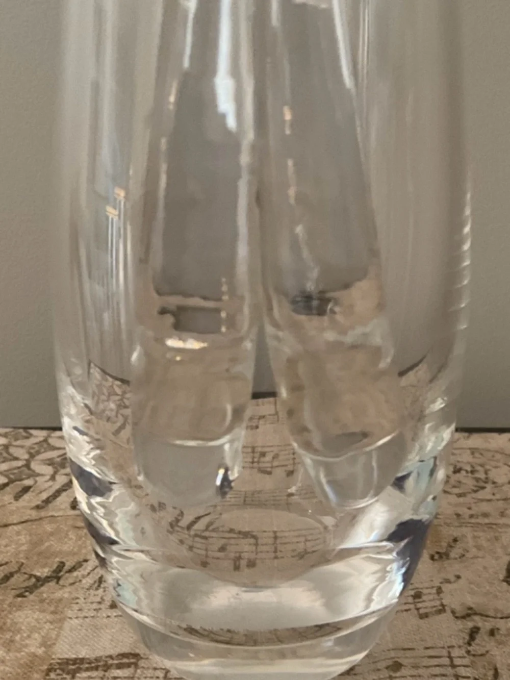 Steuben Signed Crystal Pitcher #8077 Lloyd Atkins Split Handle Art Glass MCM